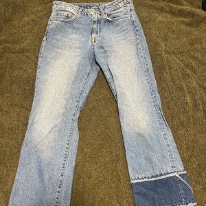 Straight Cropped High Waisted Jeans